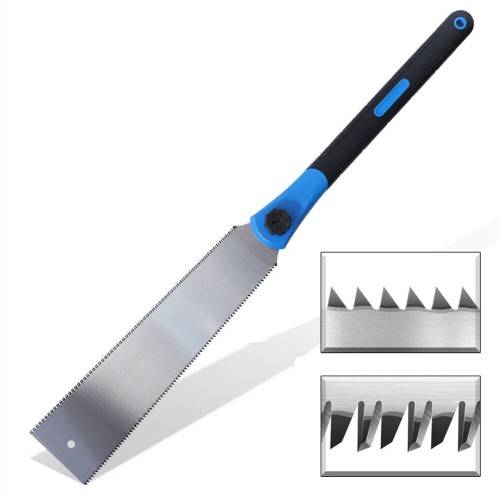 Heavy Duty Double-Sided Hand Saw High Hardness Manganese Steel Blade Efficient Tri-Grinding Teeth Comfortable TPR Handle