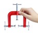 Industrial G Clamp Three Way Clamping Spiral Advance Design Milled Cast Iron High Strength For Machine Processing Furniture Making Marble Glasswork