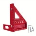JIGHOLE 5th Generation 3D Multi-angle Measuring Ruler Square Ruler 22.5-90 Degree Protractor Aluminum Alloy Scriber for Woodworking Carpenters Craftsmen