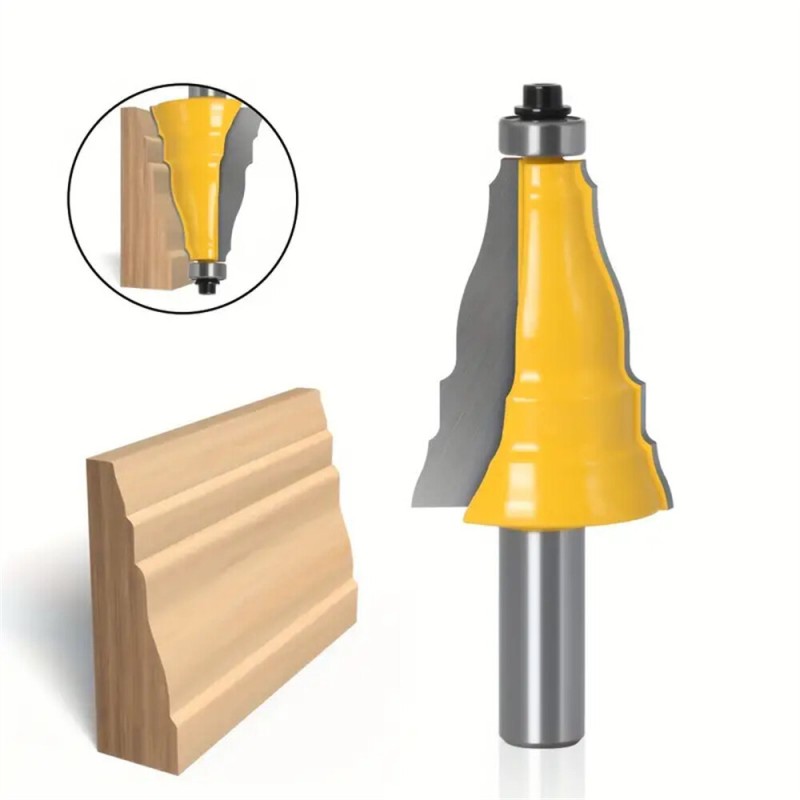 LAVIE 1/2" 12mm Shank Door & Window Casing Router Bit Woodworking Cutter Tenon Cutter Woodworking Tool