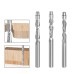 LAVIE 6mm 6.35mm Shank Solid Carbide Bearing Guided Two Flute Flush Trim Router Bits Woodworking Milling Cutters Z06AT3A