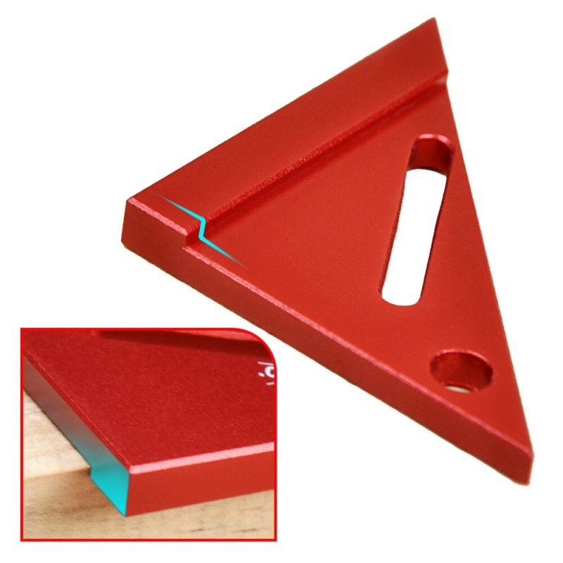 Mini Aluminum Alloy Woodworking Triangle Ruler Compact Mini Right Angle Measuring Tool Metal Angle Ruler In Inches
