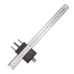 Mohoo Steel Ruler Positioning Block Angle Scriber Line Marking Gauge for Ruler Locator Carpentry Scriber Measuring Woodworking Tools