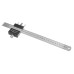 Mohoo Steel Ruler Positioning Block Angle Scriber Line Marking Gauge for Ruler Locator Carpentry Scriber Measuring Woodworking Tools