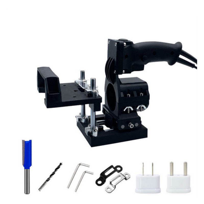 Mortising Jig For Woodworking Trimming Machine 2 in 1 Slotting Bracket Invisible Fasteners Punch Locator Linear Track DIY Tools