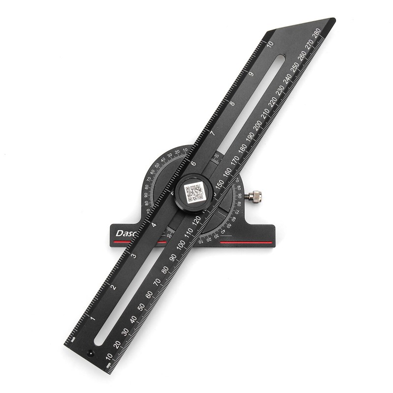 Multifunctional Gauge Ruler CNC-Machined Anodized Aluminum Flexible Scale Marking Gauge with Slide Stop for Woodworking