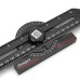 Multifunctional Gauge Ruler CNC-Machined Anodized Aluminum Flexible Scale Marking Gauge with Slide Stop for Woodworking