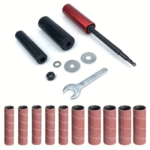 Sanding Rod 10PCS Spindle Sander Sleeves Sand Sleeves Woodworking Sanding Wood Metal Plastic Stone Mini Sanding Machine Electric Drill Attachment Lithium Electric Drill Conversion