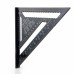 Triangle Angle Ruler 7/12 inch Metric Aluminum Alloy Angle Protractor Triangular Measuring Ruler Woodwork Speed Square Triangle