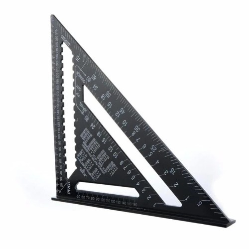 Triangle Angle Ruler 7/12 inch Metric Aluminum Alloy Angle Protractor Triangular Measuring Ruler Woodwork Speed Square Triangle