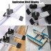 Wnew Quick Acting Hold Down Clamp T-Slot T-Track Clamp Set for Woodworking