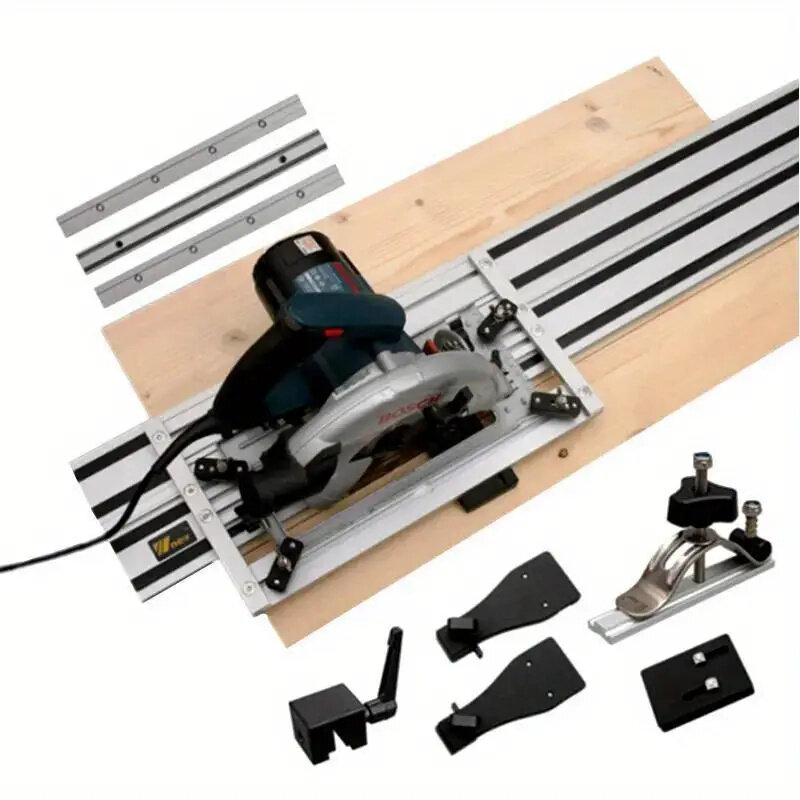 Wnew Track Saw Quickcut Guide Rail with 90 Degree and 45 Degree Cutting Angle 1.4m and 2.8m Long Rail Universal for 6.5-10 Inch Electric Track Saws