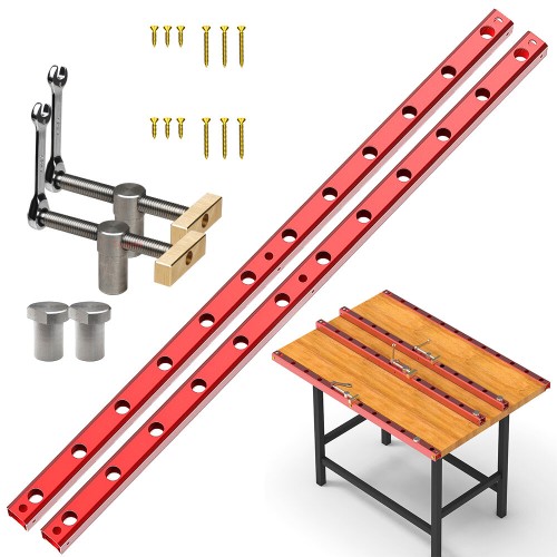 Woodworking Bench Dog Hole Aluminum Track Splicing Board Quick Hold Down Clamp Workbench Table