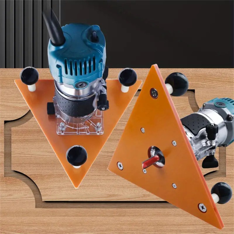 Woodworking Milling Groove Balance Board Flip Plate Trimming Machine Router Base Triangular Plate For Slotting And Chamfering