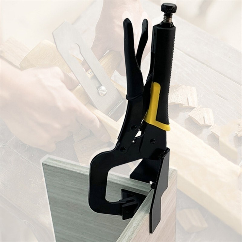 Woodworking Right Angle Clamp Woodworking Clip Oblique Hole Locator Anti-displacement Quick Fix Right Angle 90 Degree Clamp Tool