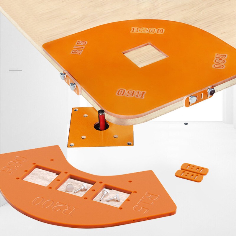 Woodworking Router Corner Radius Templates Jig R200 R5 R10 R15 R20 R25 R30 R35 R40 Arc Angle Corner Template Woodworking Tool