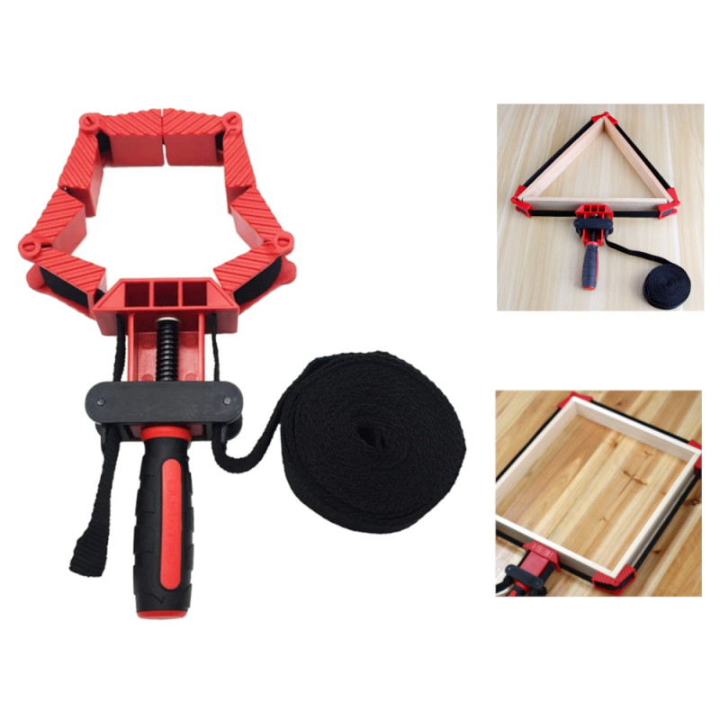 Woodworking Soft Belt Strap Clamp Versatile Durable with Foldable Clamping Blocks Ideal for DIY Projects Round Frame and Irregular Shape Clamping