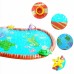 140x97x7cm Big 3D Sea Fish Starfish Turtle Doll Kids Inflatable Splash Pool Water Pond Shape Spray Pad Sprinkler Mat Kids Outdoor Play Fun Toy