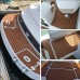 240x60x0.5cm EVA Boat Flooring Pad Faux Teak Decking Sheet Non-Slip Self-Adhesive Kayaks Mat Outdoor Boating