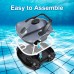 Automatic Robotic Pool Cleaner IPX8 Cordless Robotic Pool Vacuum for In Ground Flat Pools 5200mAh Battery for Max 100㎡ Cleaning Area