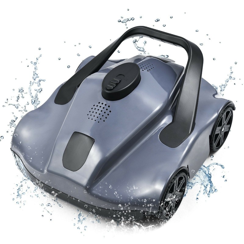 Automatic Robotic Pool Cleaner IPX8 Cordless Robotic Pool Vacuum for In Ground Flat Pools 5200mAh Battery for Max 100㎡ Cleaning Area