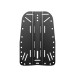 DIDEEP Diving Equipment Scuba Diving Backplate with Holes Diver BCD Mental Backplat Harness Back Plate