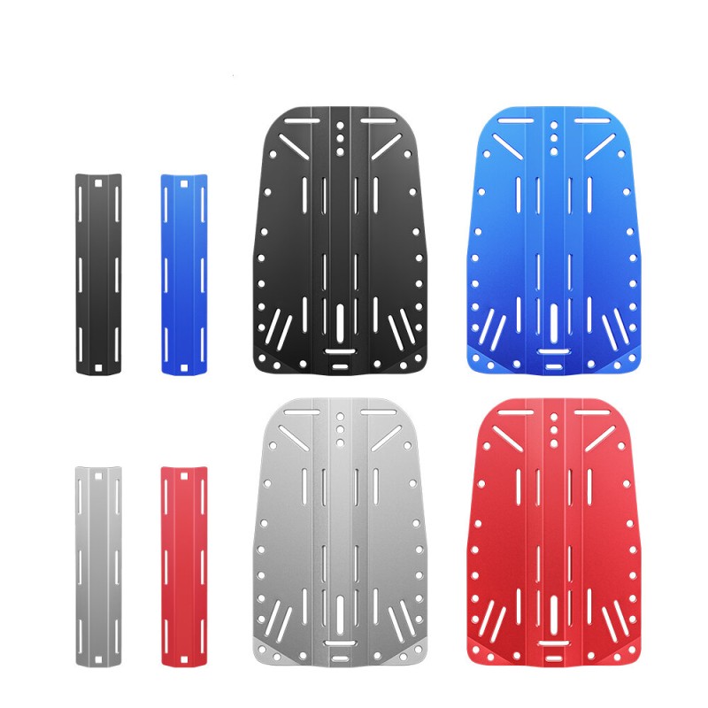 DIDEEP Diving Equipment Scuba Diving Backplate with Holes Diver BCD Mental Backplat Harness Back Plate