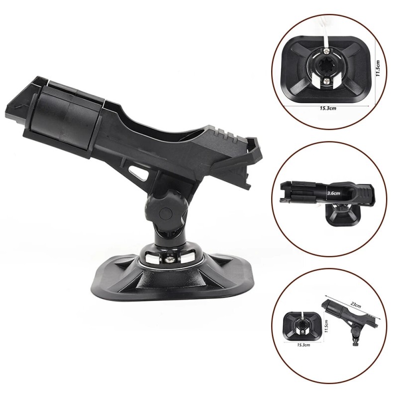Fishing Rod Mount Rack Universal Rod Holder Angle Adjustment Universal Fishing Rod Rack, Plastic Lightweight Portable Wear Resistant Yacht Boat for Kayak Canoe