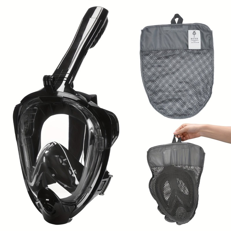 Waterproof Anti-Fog Goggles 180° Panoramic Double Tube Comprehensive Diving Goggles Fully Dry Breathing Snorkeling Goggles