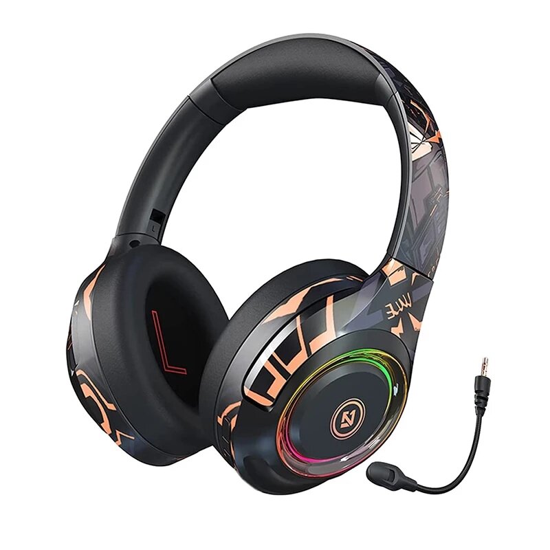 Bakeey EL-A2 bluetooth 5.0 Gaming Headphones HIFI 3D Stereo Bass Wireless RGB Light PC Headsets With Microphone for PS4 Laptop Tablet