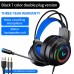 Bakeey Gaming Headsets Gamer Headphones Surround Sound Stereo Wired Earphones USB Microphone Colourful Light PC Laptop Game Headset