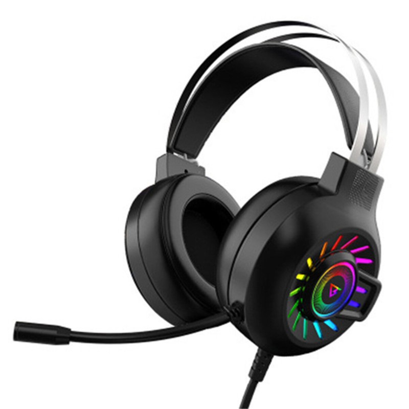 Bakeey M10 Gaming Headset 50mm Drivers Noise Reduction RGB Luminous Head-Mounted 3.5mm Gaming Headphones with Mic