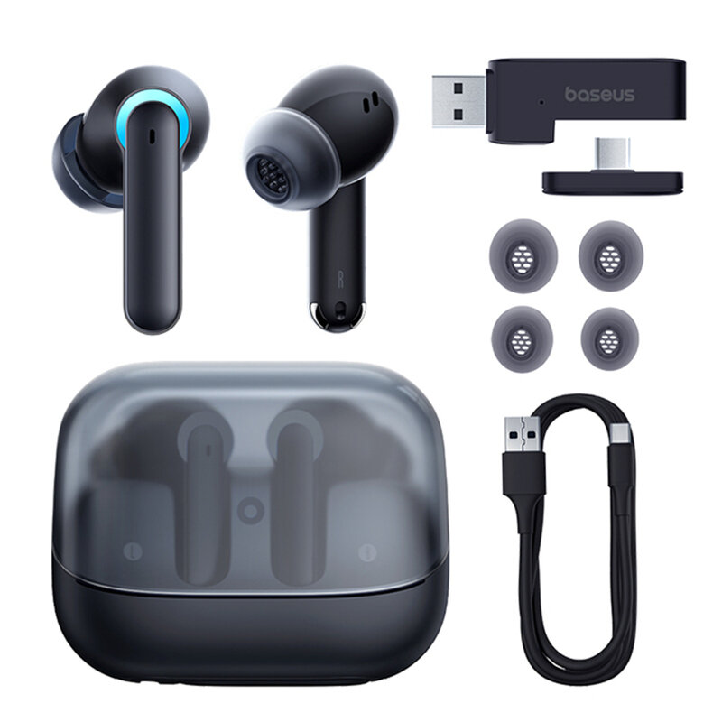 Baseus AeQur TWS Earbuds bluetooth V5.3 Earphone 25ms Low Latency A+C Dual-Connection 3D Spatial Audio & 360° Sound Headphone