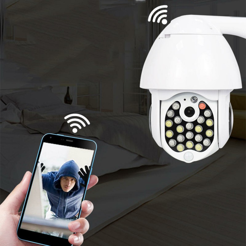 Bakeey 21 LED 1080P 5MP Dome Speed Camera Two-way Audio Full Color Night Vision IP66 Waterproof WiFi Home Security Monitor CCTV