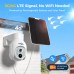 Hiseeu TD473-E 4G LTE EU Standard 3MP 2K HD Cellular Security Solar Powered Camera Color Night Vision Two-Way Talk IP66 Waterproof PIR Human Detection Wireless Outdoor Cameras