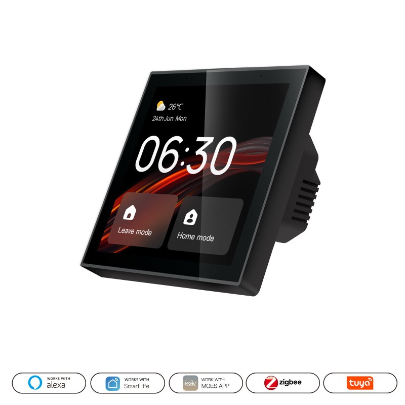 MoesHouse Tuya Smart WiFi Central Touch Screen Control Panel Built-in Zigbe Gateway Remote APP Control Visual Doorbell Intelligent Voice Control with Alexa