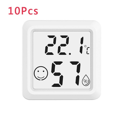 10Pcs Mini Indoors Thermometer Hygrometer High-precision Electronic Temperature Humidity Meter Digital Display Wall-mounted Home