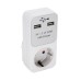 16A 3680W Dual USB Port EU Plug Socket Outlet Power Adapter Converter 230V