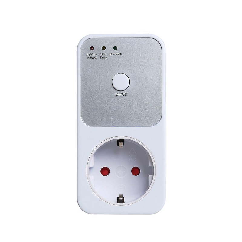 170-260V Automatic Voltage Protector Socket EU Plug High Low Protect 5-6 Minutes Delay Electrical Stabilizer Socket Switcher