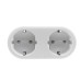 2 In 1 Tuya WIFI Smart Socket Dual Outlet EU Plug Voice Control Wireless Smart Socket APP Remote Control Work with Alexa Google Home