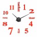 50-60CM/100-120CM 3D Vintage DIY Silent Mirror Wall Clock For Home Art Decor