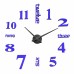 50-60CM/100-120CM 3D Vintage DIY Silent Mirror Wall Clock For Home Art Decor