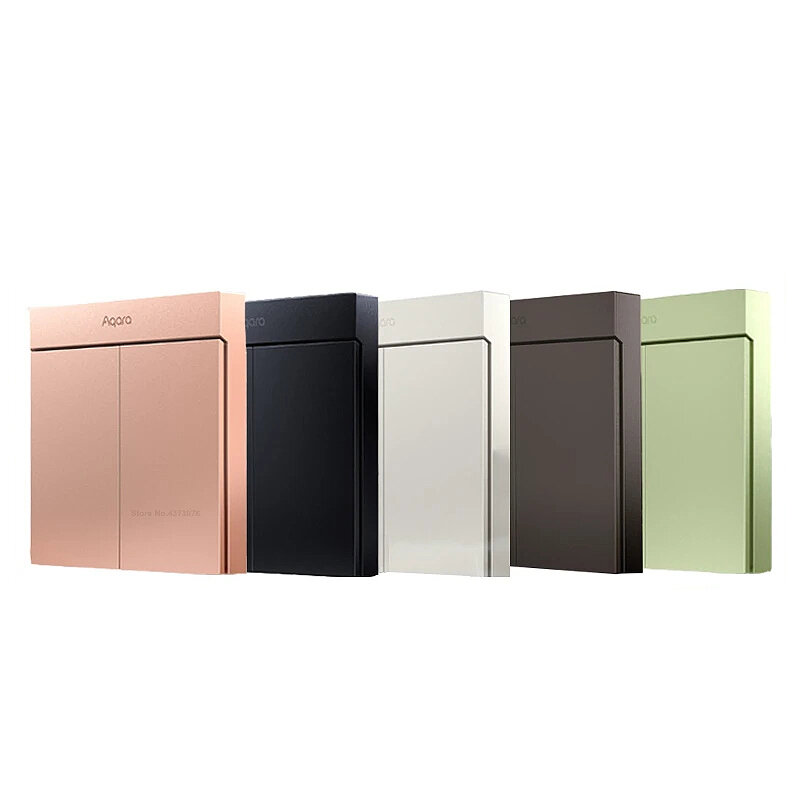 Aqara Smart Wall Switch H1M with Neutral 6 Colors Wireless Key Light Switch Zigbe 3.0 Multiple Control Modes Work with Homekit