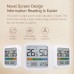 Miiiw Mute Temperature Humidity Thermometer Electronic Sensor Clock Home Indoor High-precision Baby Room C/F Temperature Monitor 3.34 inch Backlight LCD Screen