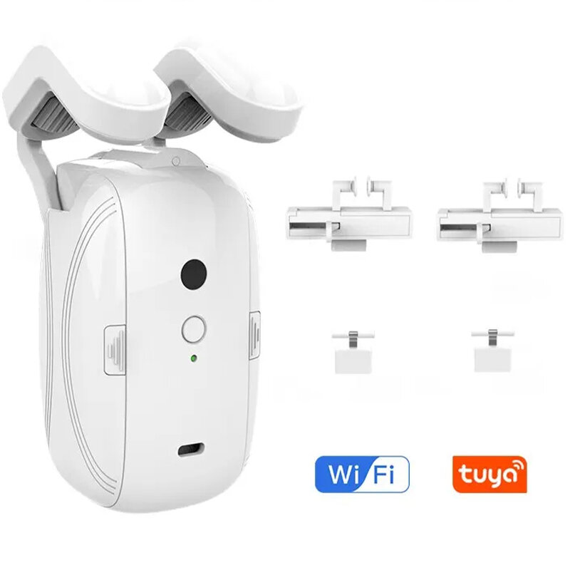 Tuya Smart WiFi Curtain Motor for Roman/T/U Track Automatic Open Smart Electric Curtain Robot APP Voice Control with Alexa Google Home