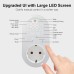 Tuya WiFi 16A Digital Thermostat Outlet EU Plug Touch Screen Timing Dual Temperature Controller Wireless APP Monitoring Voice Control Work with Alexa Google Home