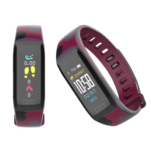 Bakeey V7 0.96 inch Color Screen Camouflage Sleep Monitor Reminder Pedometer Smart Watch Bracelet