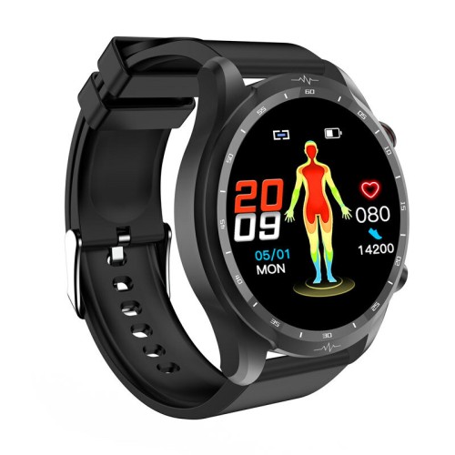 E430 1.39 inch HD Touch Screen Non-invasive Blood Sugar ECG Health Blood Pressure Temperature Measurement Sport Smart Watch