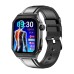 ET280 2.04inch AMOLED Display bluetooth Call ECG Function Uric Acid Blood Lipids Blood Glucose Testing Heart Rate Blood Pressure Blood Oxygen Monitor Sleep Monitoring SOS Emergency Call Multi-sport Modes Music Playback IP68 Waterproof Smart Watch