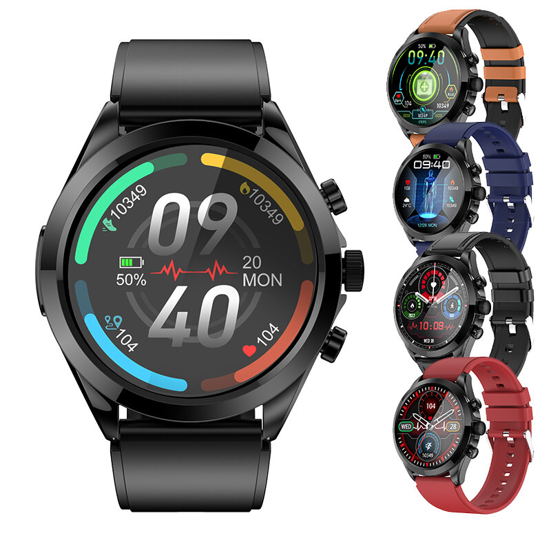 ET440 1.39 inch HD Screen bluetooth Call ECG Heart Rate Blood Pressure SpO2 Monitor Sleep Monitoring Multi-sport Modes Music Playback IP67 Waterproof Smart Watch